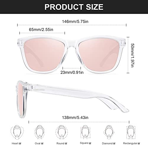 CHAOSELF Sunglasses Womens Men Classic Retro Polarized Sunglasses Trendy Vintage Sun Glasses UV400 Protection thumbnail 3