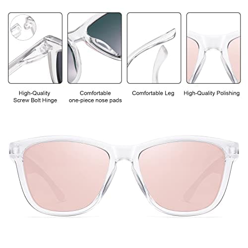 CHAOSELF Sunglasses Womens Men Classic Retro Polarized Sunglasses Trendy Vintage Sun Glasses UV400 Protection thumbnail 4