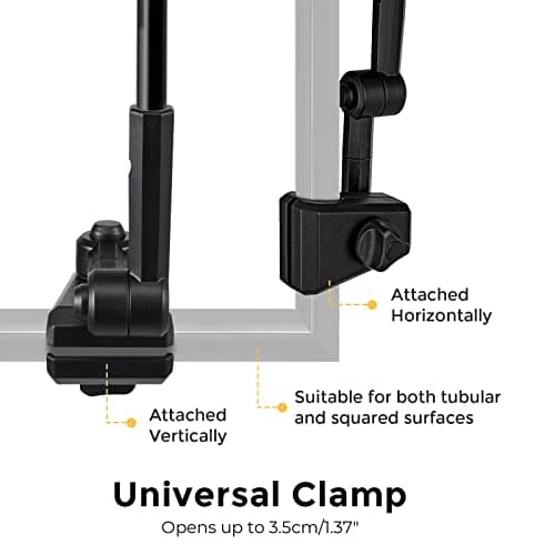G4Free UPF 50+ Universal Clamp On Umbrella Adjustable Outdoor UV Protection Beach Chair Umbrella for Strollers, Wheelchairs, Patio Chairs, and Golf Carts(Black) thumbnail 3