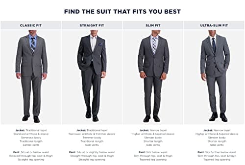 J.M. Haggar Men's Premium Performance Stretch Stria 2-Button Suit Separate Coat, Dark Navy 46 Long thumbnail 4
