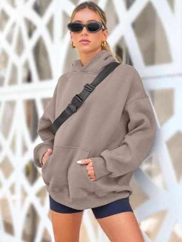 AUTOMET Hoodies for Women Oversized Sweatshirts Fall Fashion Outfits 2025 Pullover Fleece Casual Sweaters Winter Y2k Clothes CoffeeGrey XL thumbnail 3