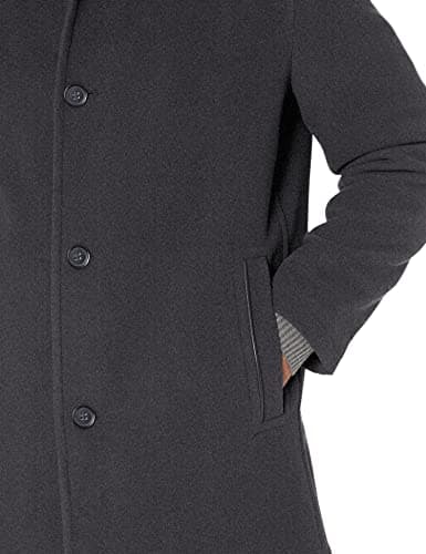 Cole Haan Signature Men's Wool Plush Car Coat, charcoal, X-Large thumbnail 3