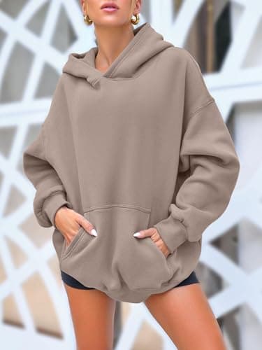 AUTOMET Hoodies for Women Oversized Sweatshirts Fall Fashion Outfits 2025 Pullover Fleece Casual Sweaters Winter Y2k Clothes CoffeeGrey XL thumbnail 2