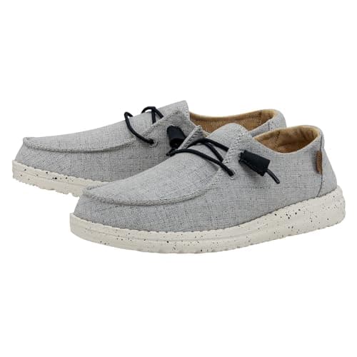 HEYDUDE Women's Wendy Chambray White Blue Size 7 | Women's Shoes | Women's Slip On Shoes | Comfortable &amp; Light-Weight thumbnail 4