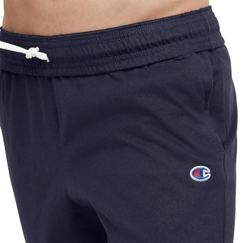 Champion Mens Joggers, Everyday Cotton, Lightweight Lounge Knit For Men, 31" Sweatpants, Navy C Patch Logo, Large US thumbnail 4