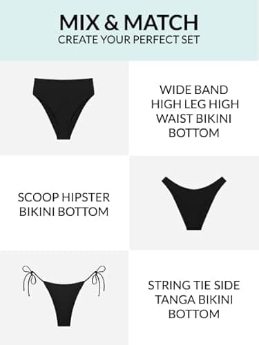 Sports Illustrated Women's Double Ring Bralette Bikini Top, Black, Medium thumbnail 4
