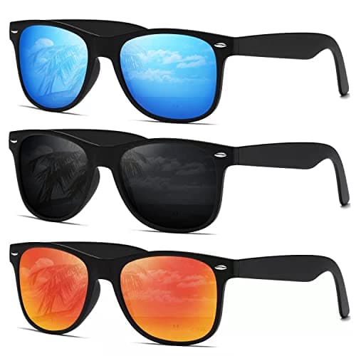 DEMIKOS Sunglasses Men Polarized Sunglasses for Mens Womens Retro Mirror Lens for Driving Fishing UV Protection