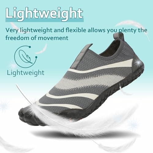 Water Shoes Womens Mens Quick-Dry Aqua Yoga Socks Barefoot Swim Pool Beach Shoes for Walking Hiking Diving Surf Ootdoor Water Sports thumbnail 4