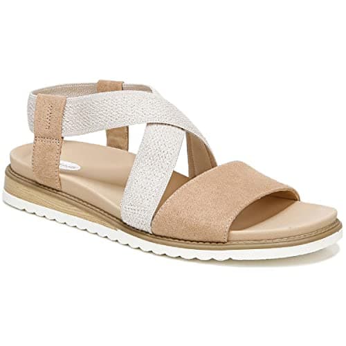 Dr. Scholl's Shoes Women's Islander Strappy Flat Sandal,Tawny Birch Microfiber,7.5
