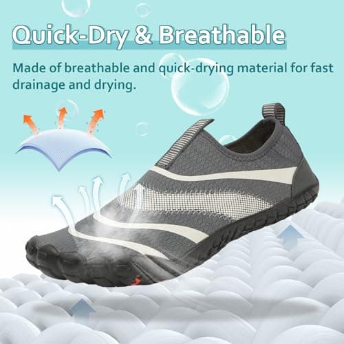 Water Shoes Womens Mens Quick-Dry Aqua Yoga Socks Barefoot Swim Pool Beach Shoes for Walking Hiking Diving Surf Ootdoor Water Sports thumbnail 2