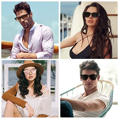 CHAOSELF Sunglasses Womens Men Classic Retro Polarized Sunglasses Trendy Vintage Sun Glasses UV400 Protection thumbnail 2