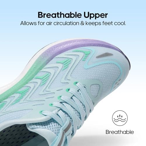 NORTIV 8 Women's Running Walking Tennis Shoes Comfortable Non-Slip FlyLife Breathable Athletic Workout Gym Cross Trainer Sports Sneakers,Size 9,Light Blue,SNRR2402W thumbnail 3