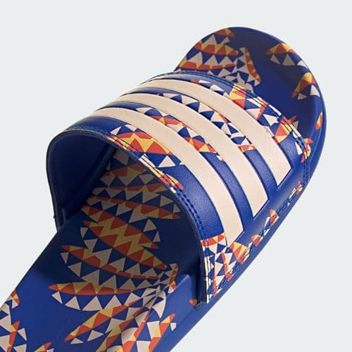 adidas Women's Adilette Comfort Sandals, Bold Blue/Bliss Orange/Bold Blue, 11 thumbnail 4