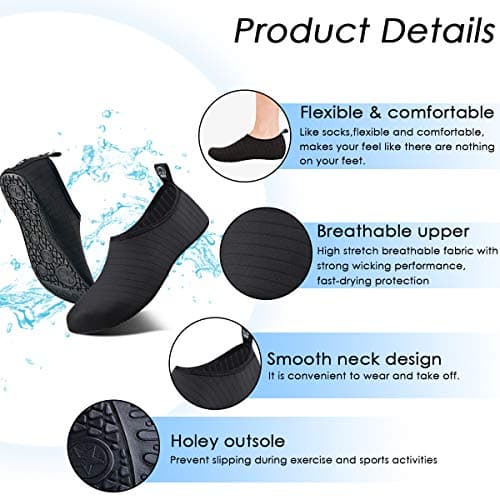 DigiHreo Water Shoes Barefoot Quick-Dry Outdoor Beach Swim Sports Aqua Yoga Socks Slip-on for Women Men thumbnail 3