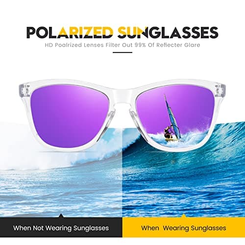 ELITERA Sunglasses Men/Women Polarized Sunglasses for Mens Womens Retro Mirror Lens for Driving Fishing UV Protection thumbnail 4