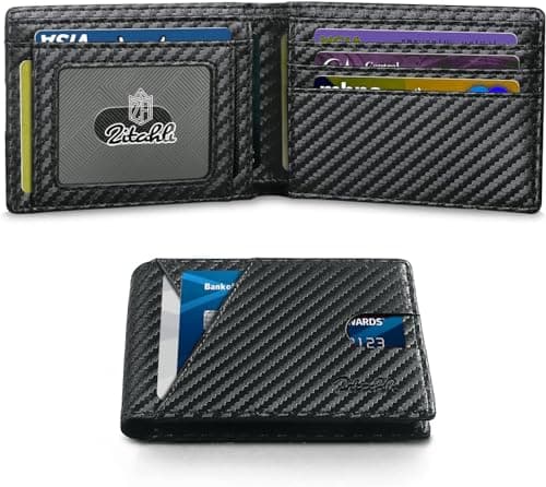 Zitahli Wallet for Men Slim 11 Credit Card Holder RFID Blocking Small Men's Wallet Bifold Minimalist Front Pocket With Mens Gifts Box
