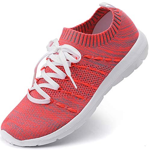 EvinTer Women's Running Shoes Lightweight Comfortable Mesh Sports Shoes Casual Walking Athletic Sneakers Red