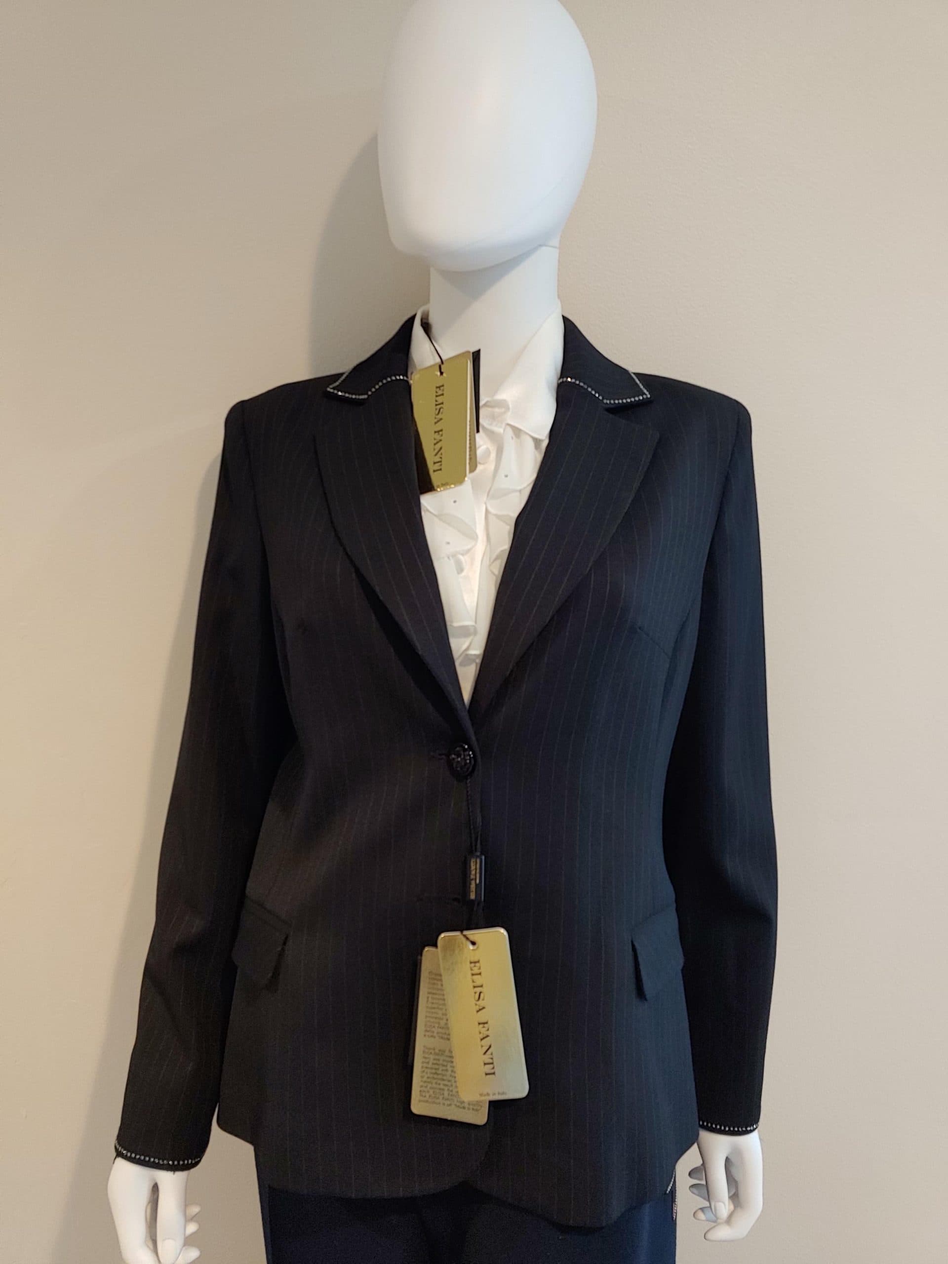 Sparkly pinstripe – black buttons