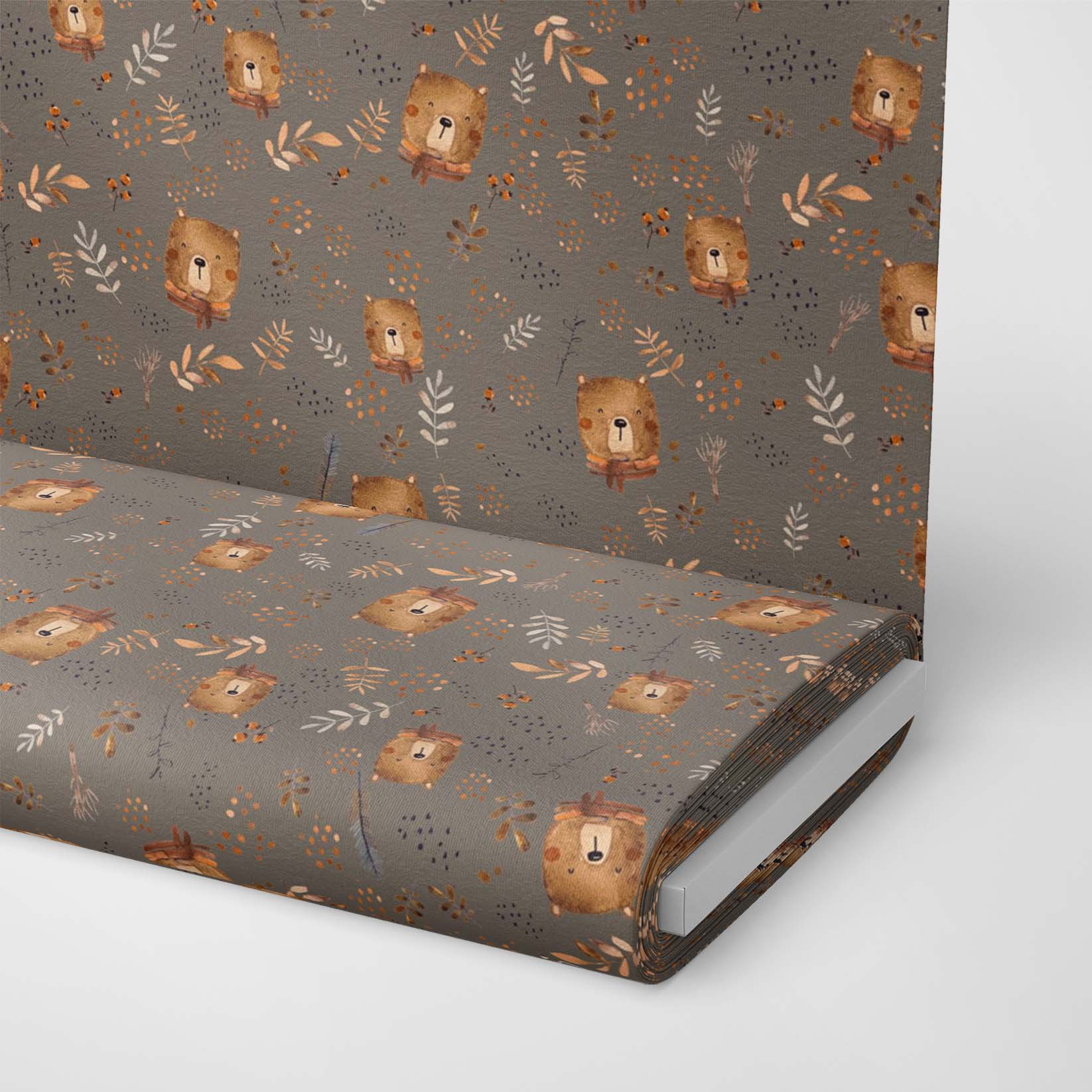 Molleton polaire Les oursons – Marron fonçé