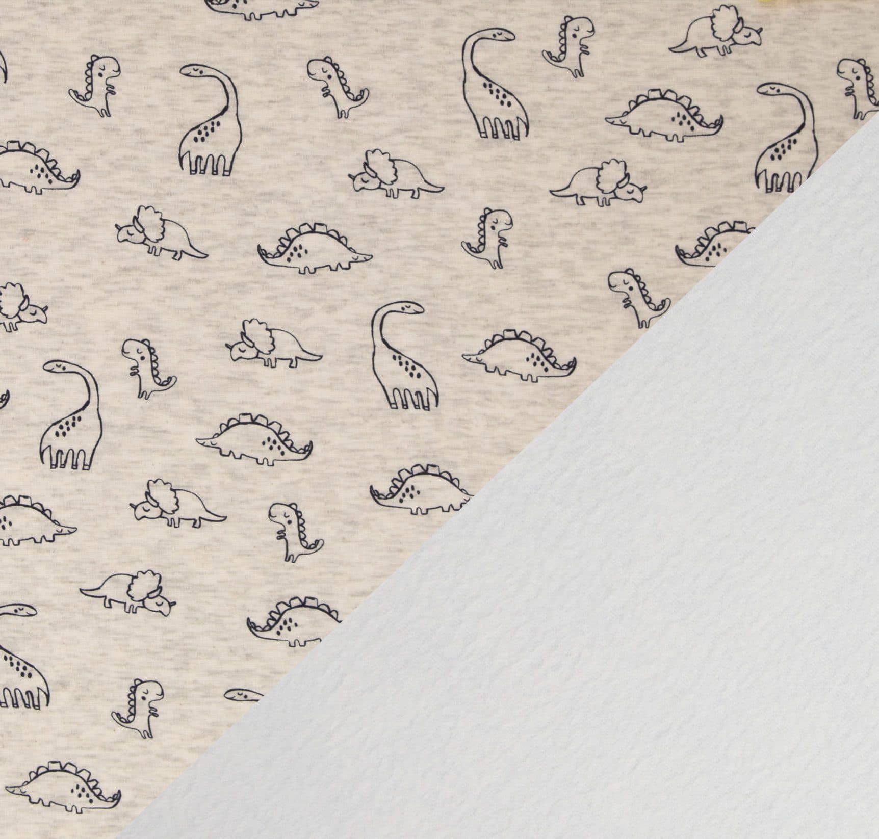 Molleton polaire Les petits dinosaures – Champagne chiné