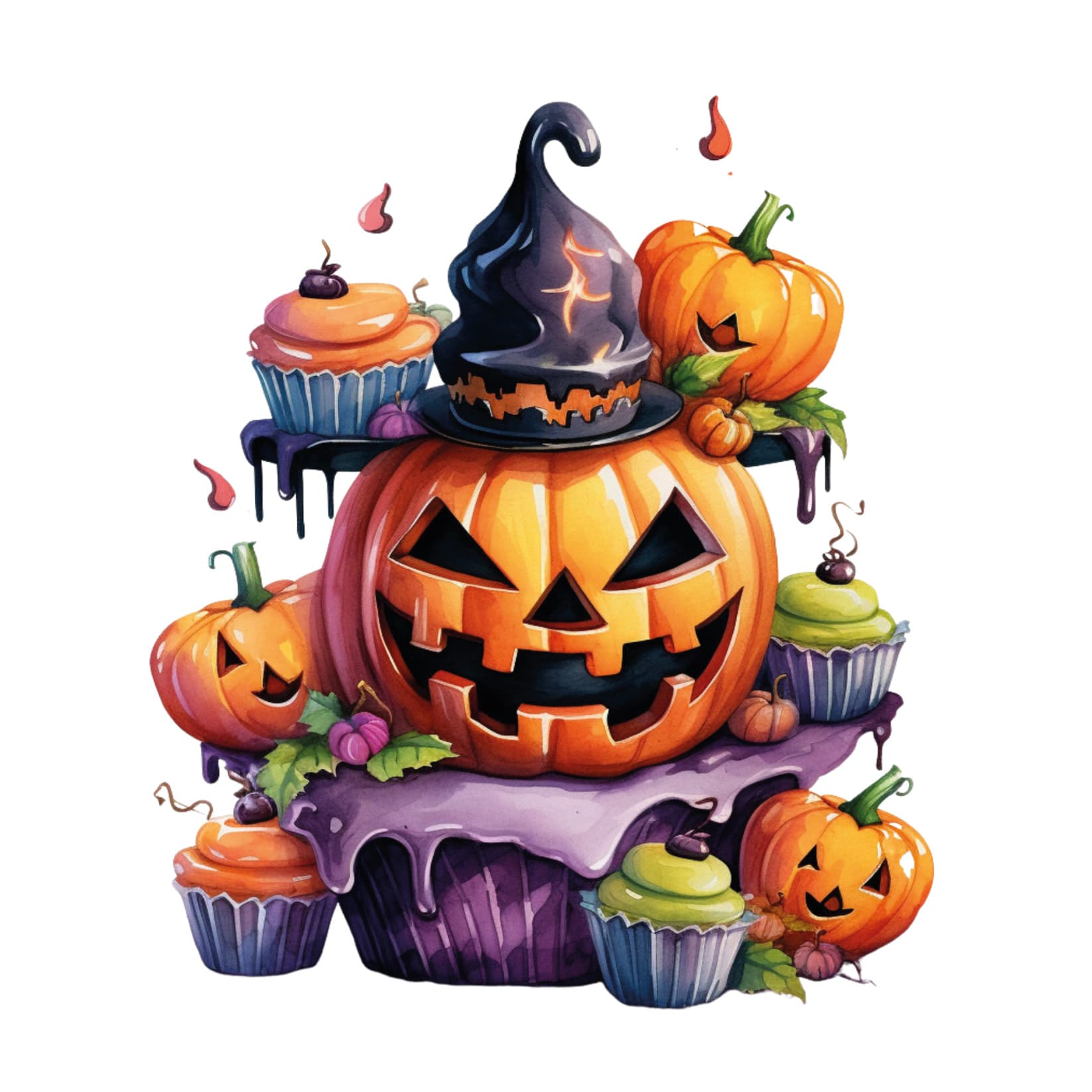 Transfert DTF – Muffins-aux-citrouilles – 5&Prime; X 5&Prime;