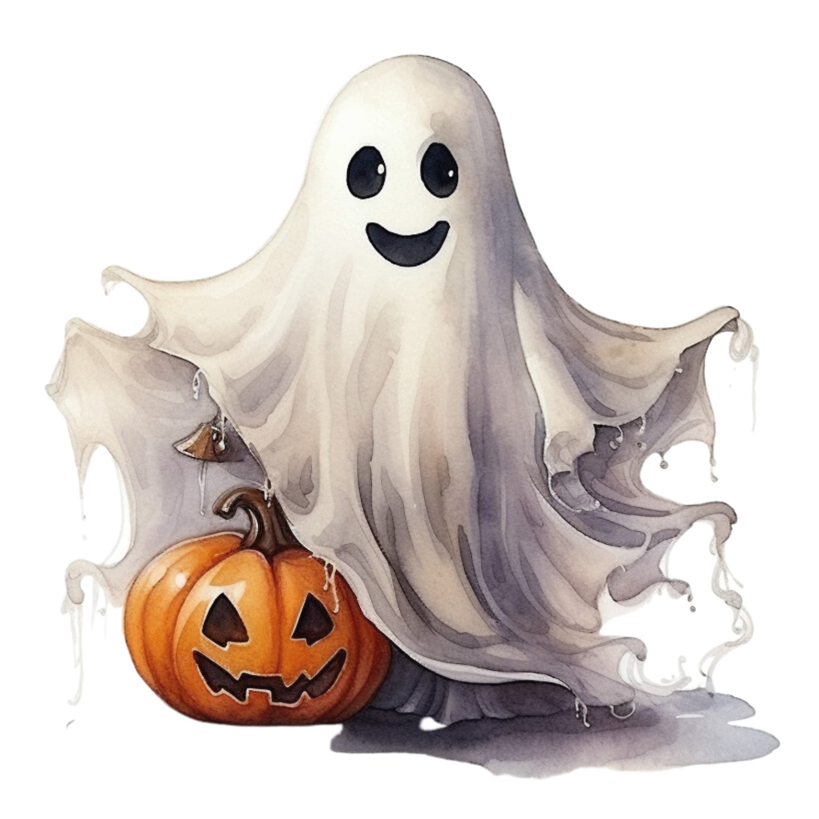 Transfert DTF – Le petit fantôme d&rsquo;halloween – 5&Prime; X 5&Prime;