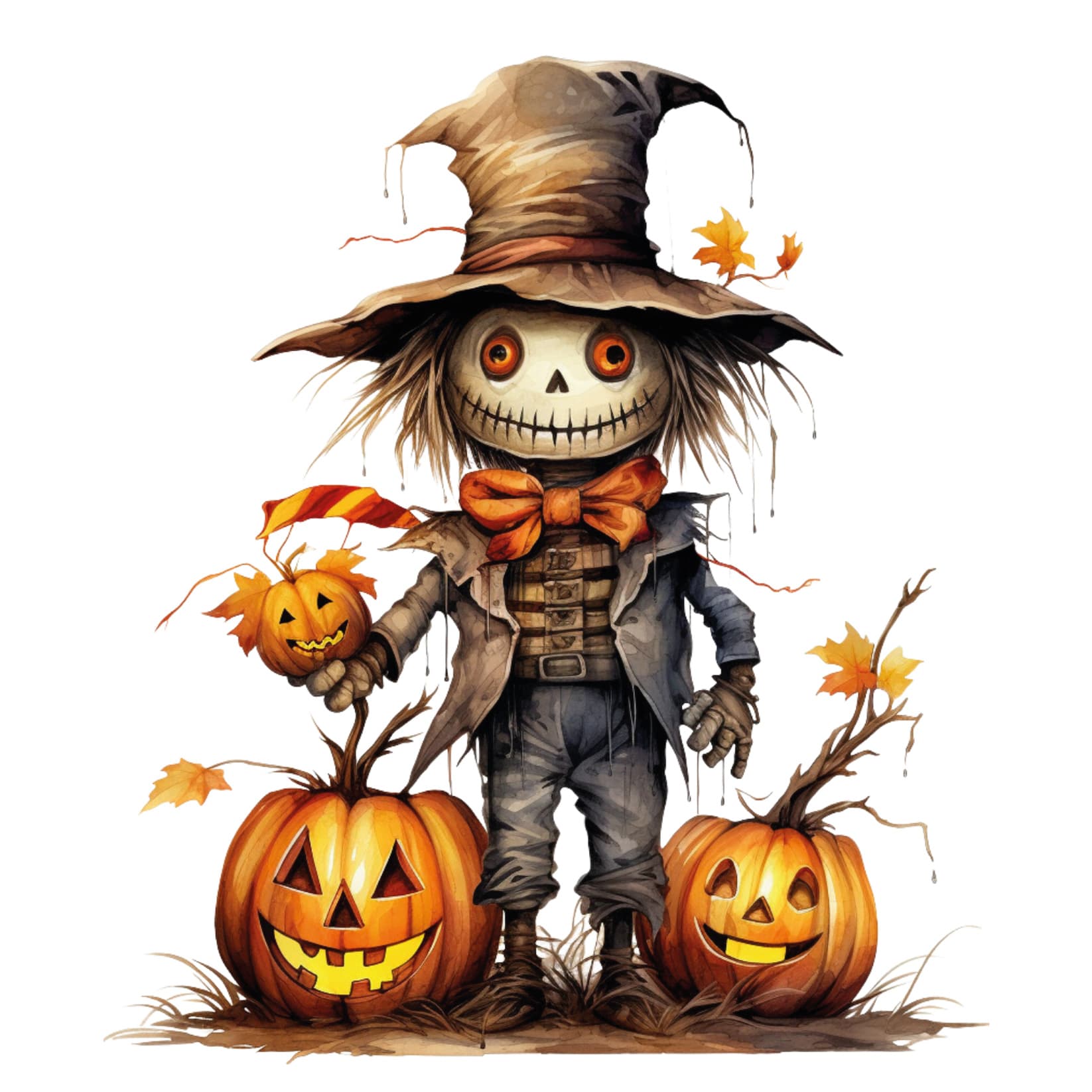 Transfert DTF – L&rsquo;épouvantail d&rsquo;halloween – 5&Prime; X 5&Prime;