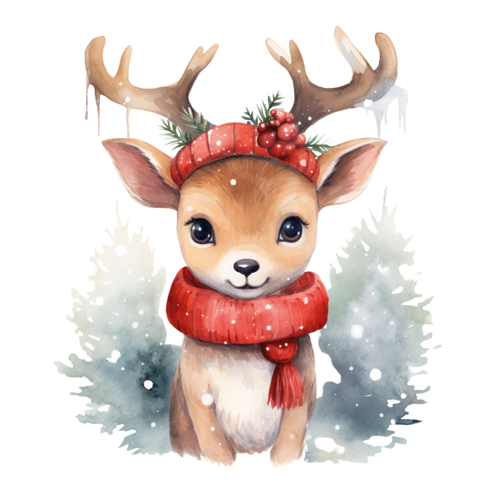 Transfert DTF – Petite renne de Noël – 10&Prime; X 10&Prime;