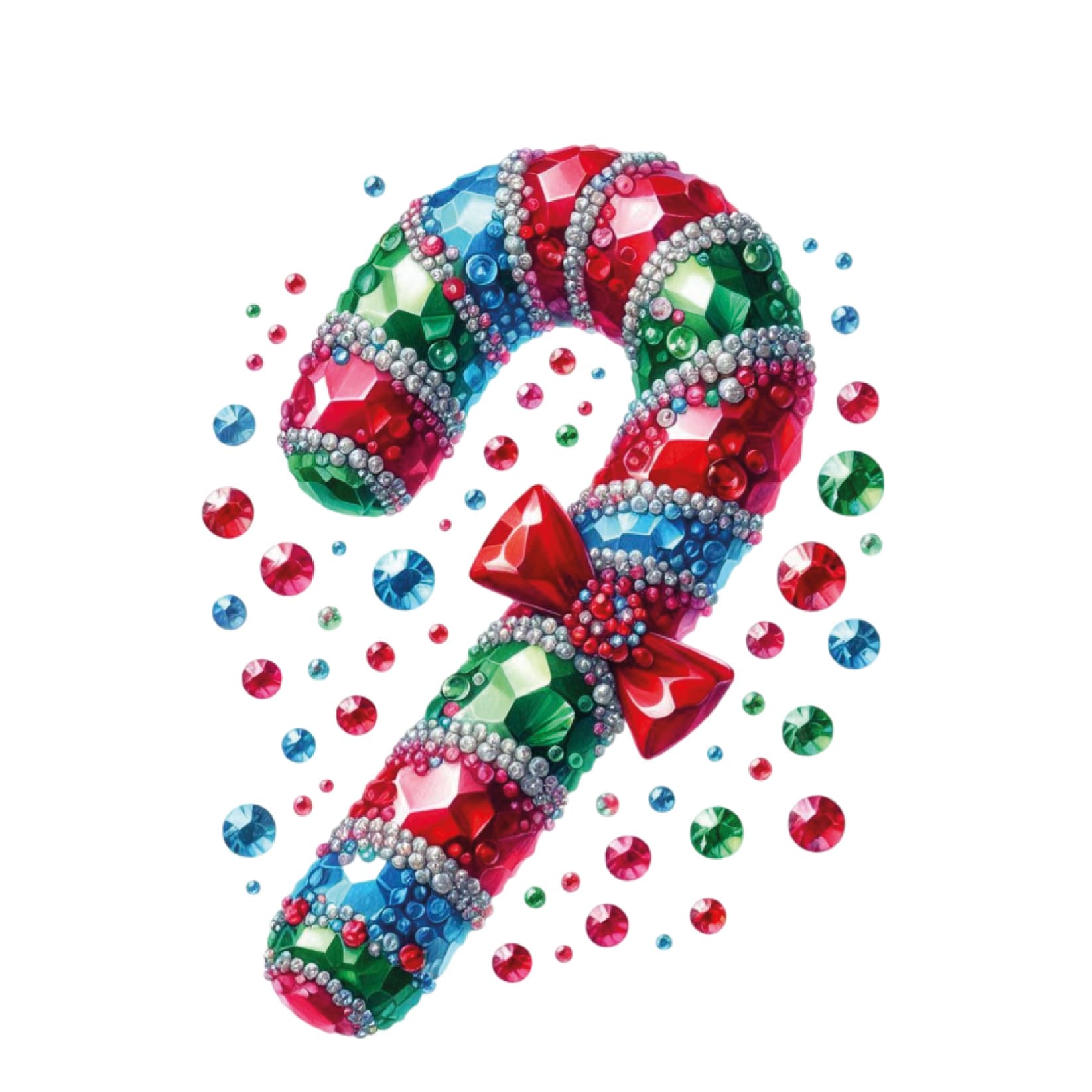 Transfert DTF – La canne de Noël – 10&Prime; X 10&Prime;