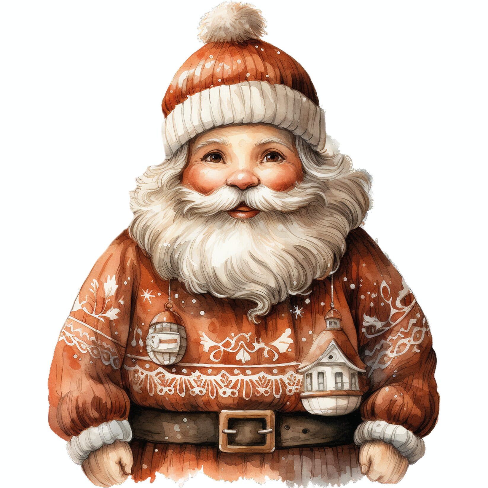 Transfert DTF – Papa Noël – 6&Prime; X 6&Prime;
