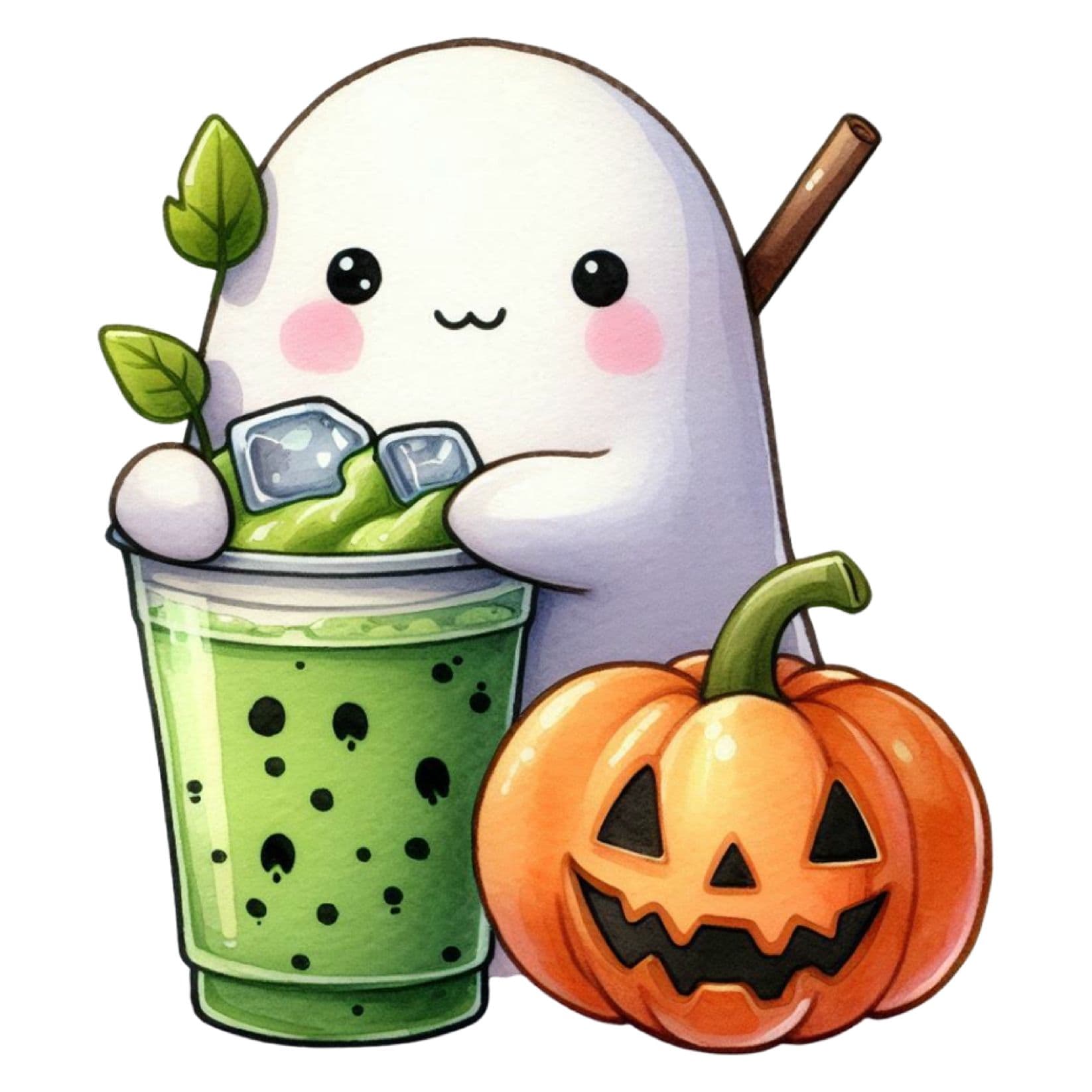 Transfert DTF – Fantôme Matcha – 6&Prime; X 6&Prime;
