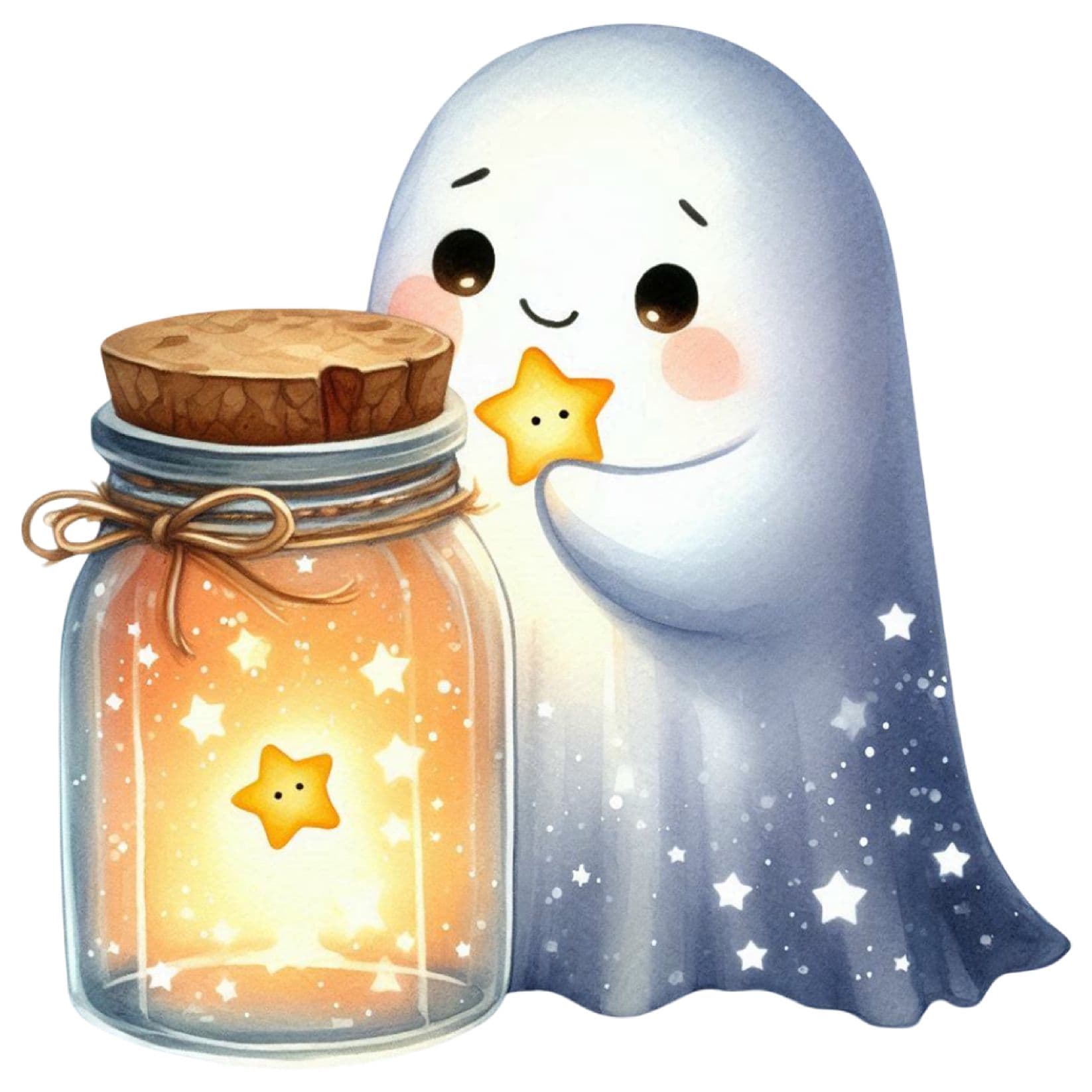 Transfert DTF – Fantôme Étoilé – 6&Prime; X 6&Prime;