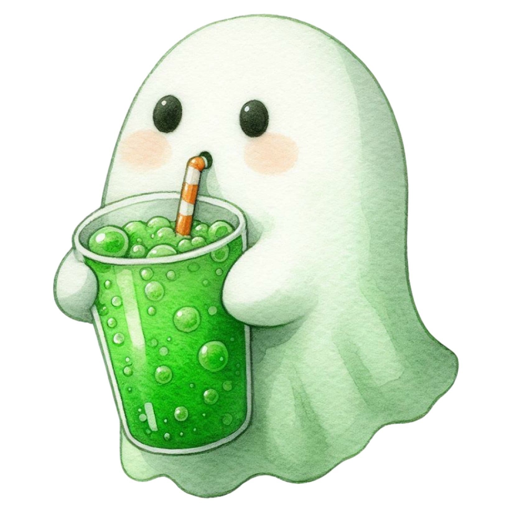 Transfert DTF – Fantôme Limonade verte – 6&Prime; X 6&Prime;
