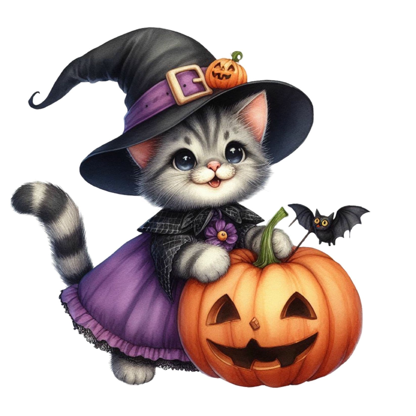 Transfert DTF – Chat sorcier – 6&Prime; X 6&Prime;