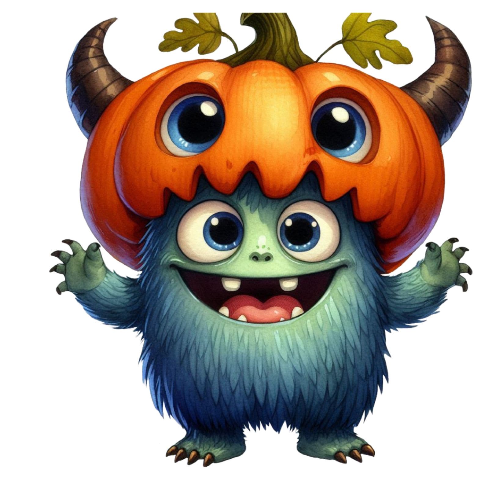 Transfert DTF – Petit monstre citrouille – 6&Prime; X 6&Prime;