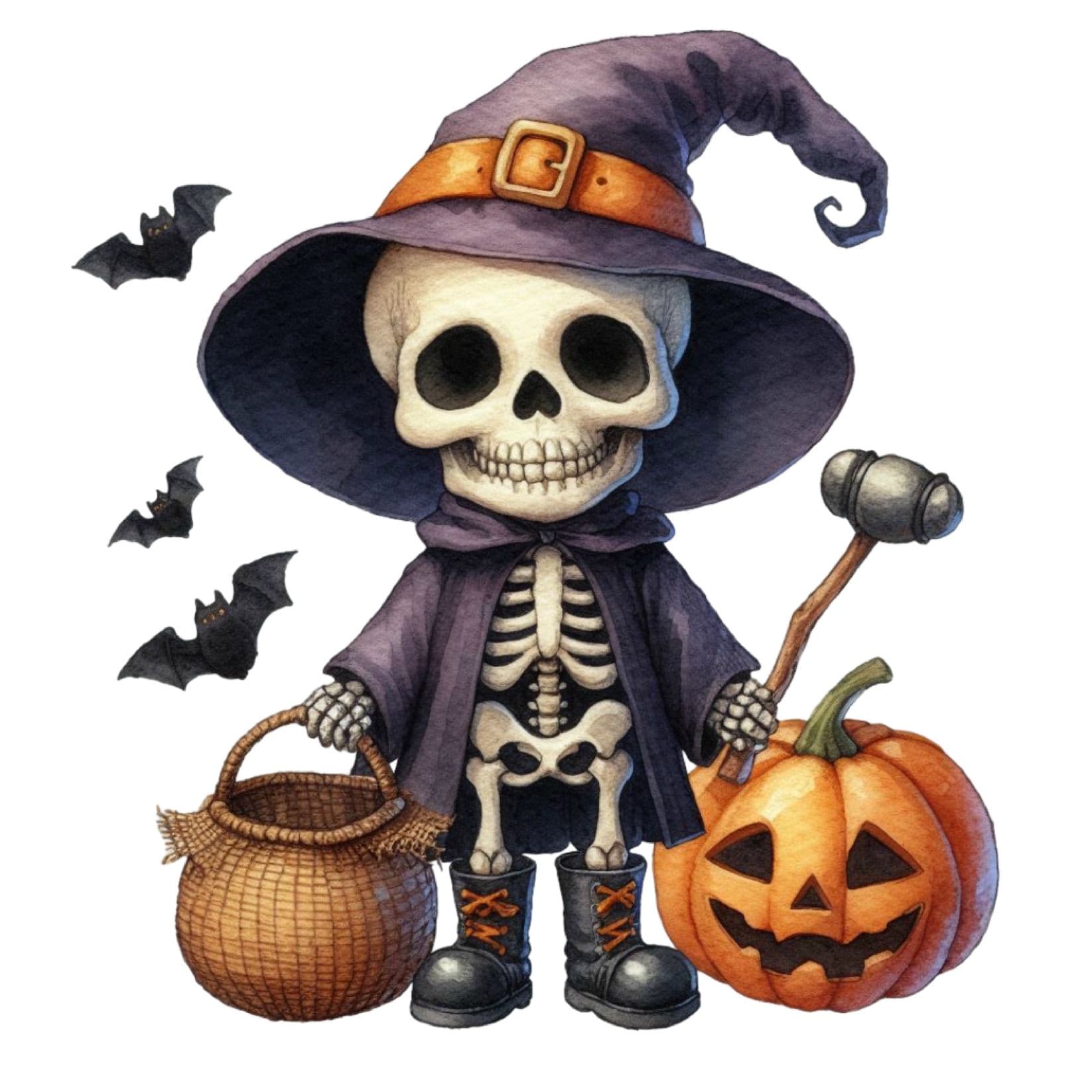 Transfert DTF – Petit squelette – 6&Prime; X 6&Prime;
