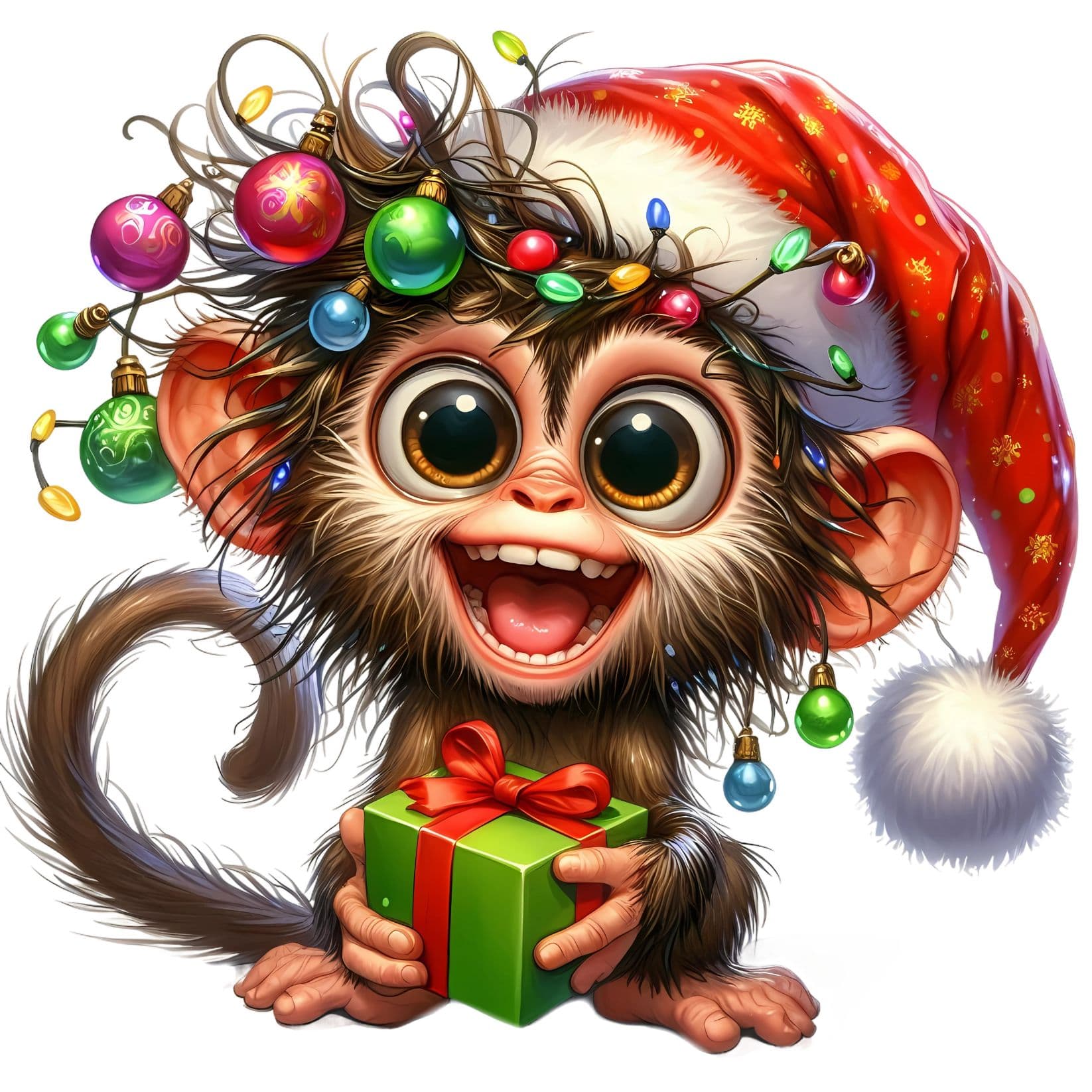 Transfert DTF – Petit singe joyeux – 6&Prime; X 6&Prime;