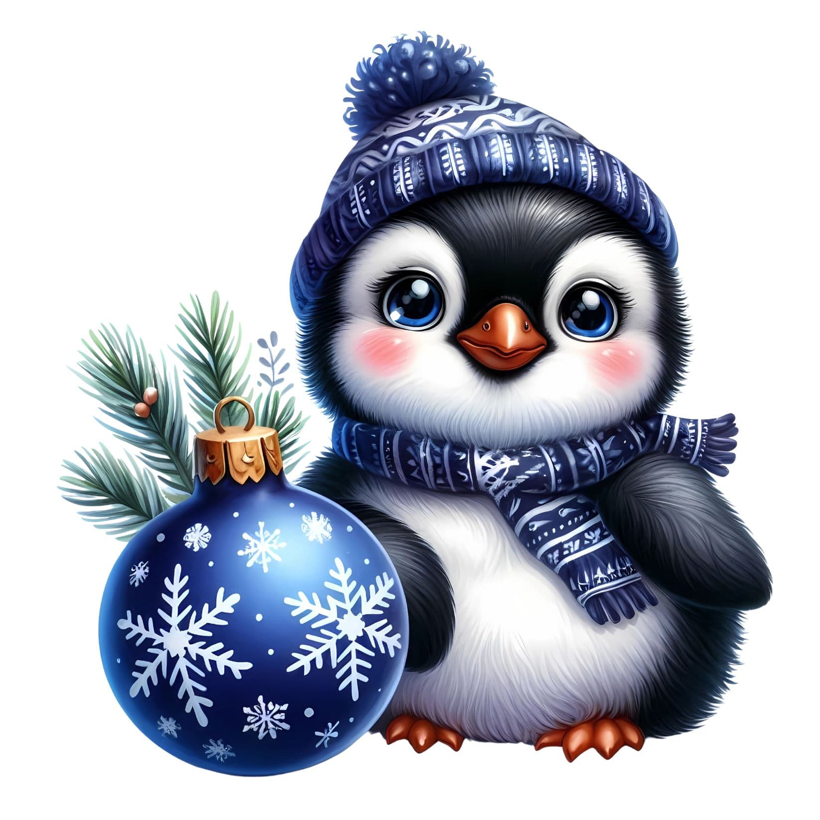 Transfert DTF – Pingouin boule de glace – 6&Prime; X 6&Prime;