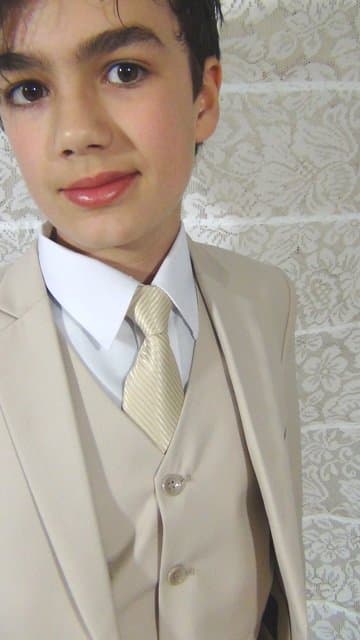 Giovanni Testi Kids Suit Sand thumbnail 3