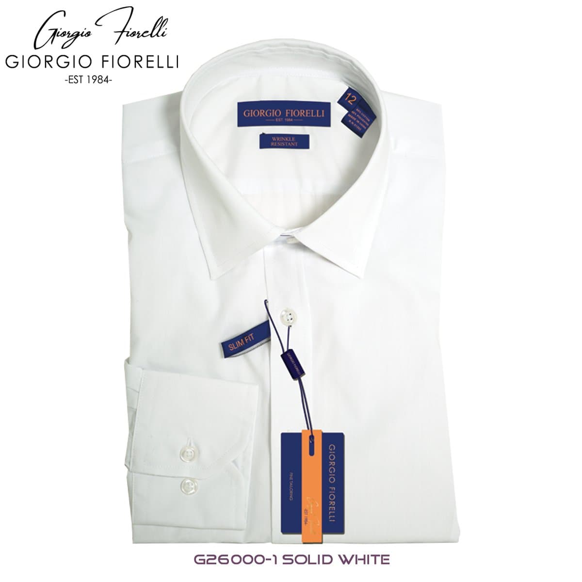Giorgio Fiorelli White Lay-down French Cuff Shirt