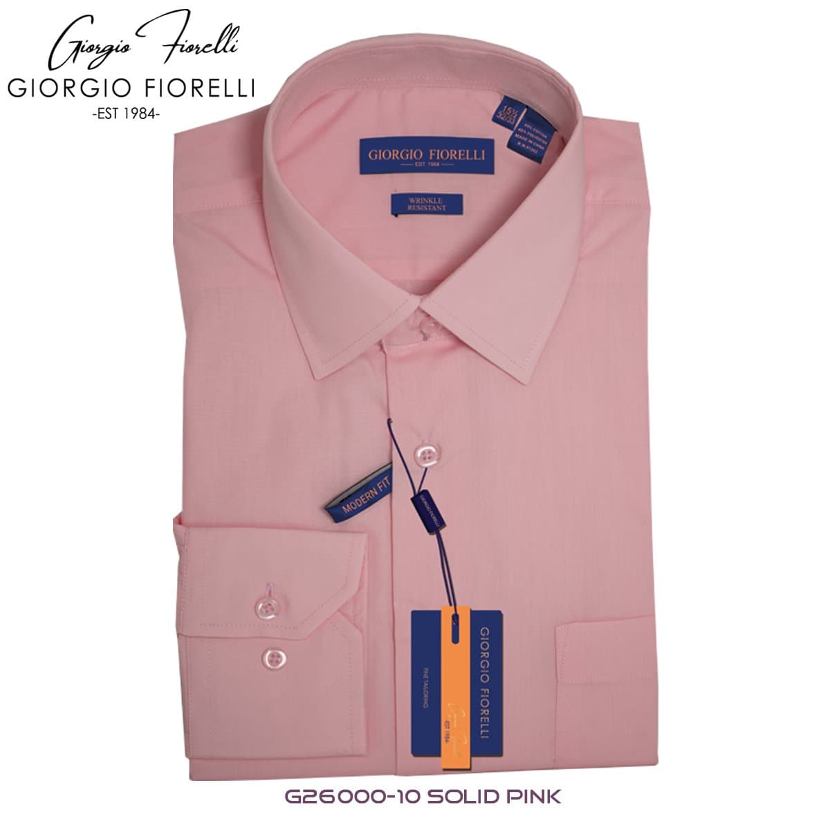 Giorgio Fiorelli Pink Barrel Cuff Modern or Slim-Fit