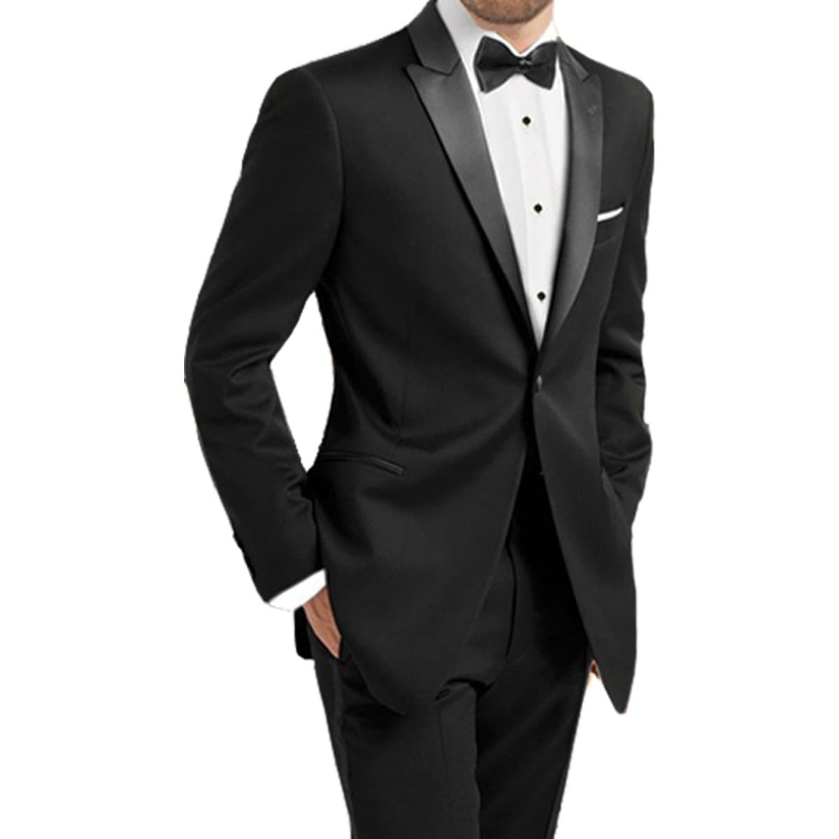 Mantoni 140s Wool 1-button Black Tuxedo thumbnail 2