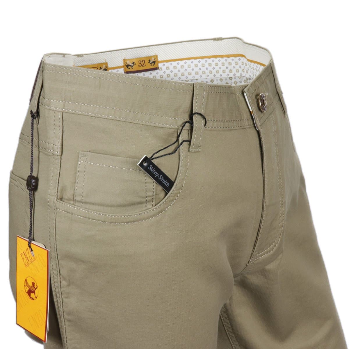 Enzo Khaki Slim Jeans Beta-5 thumbnail 4