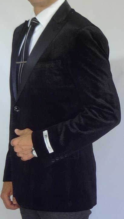 GT2-306 Cacual Black Jacket Peak Lapel thumbnail 3