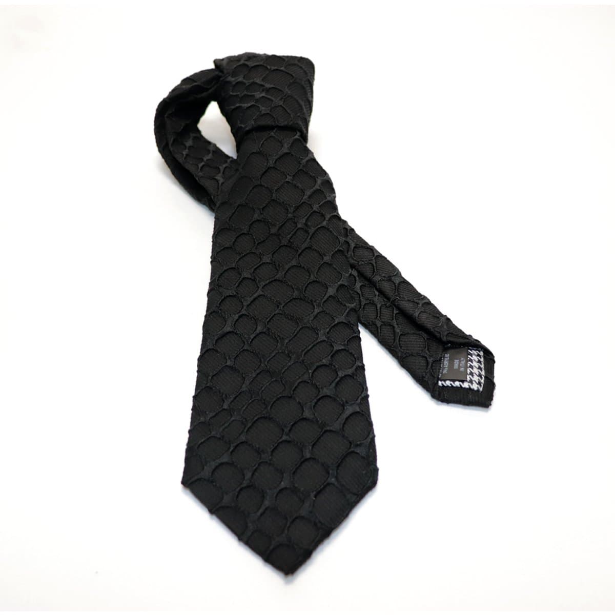 Crocodile Skin Design, Black or Navy Italian Tie