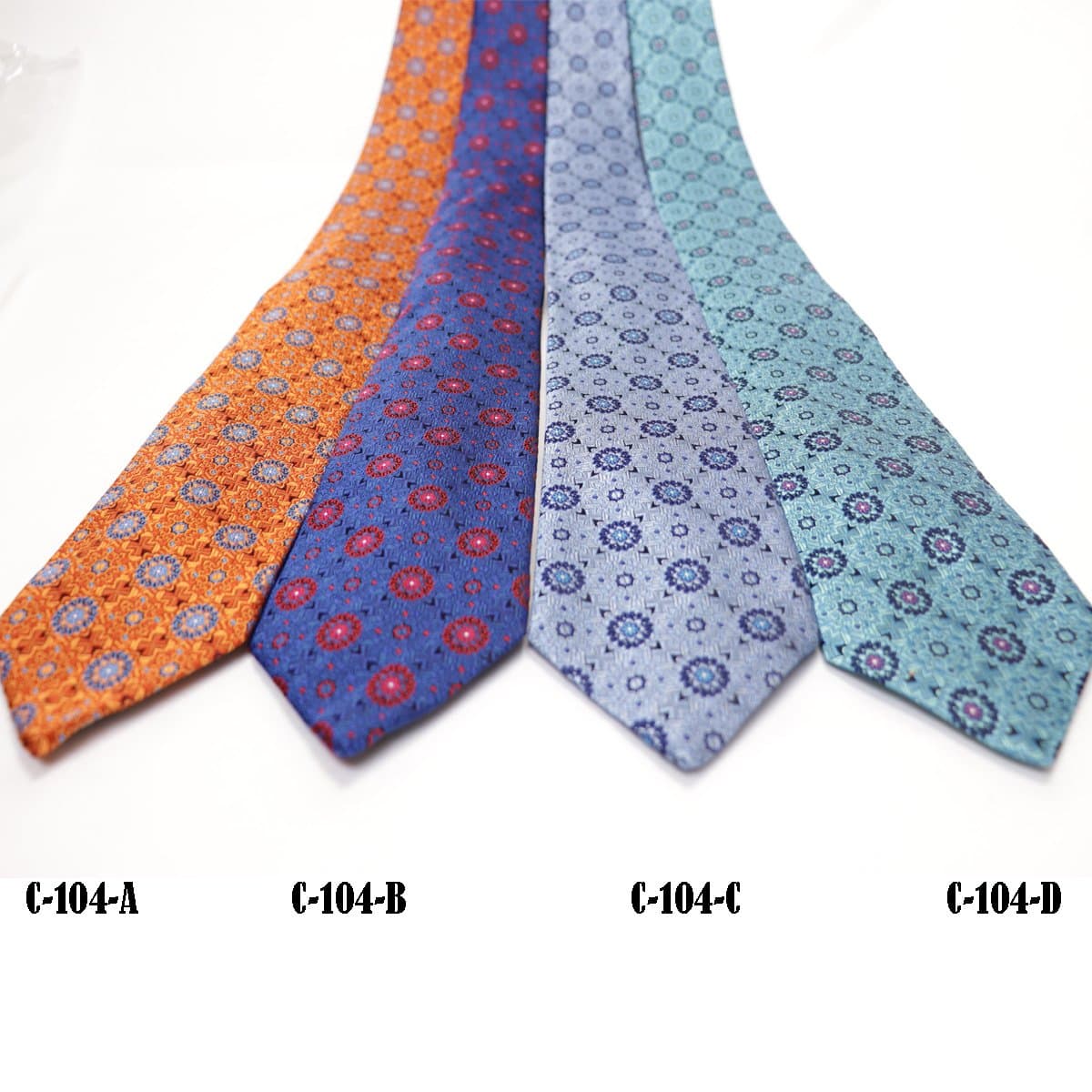 Silk Foulard Medallion Bond Geos Italian Neck Tie thumbnail 2