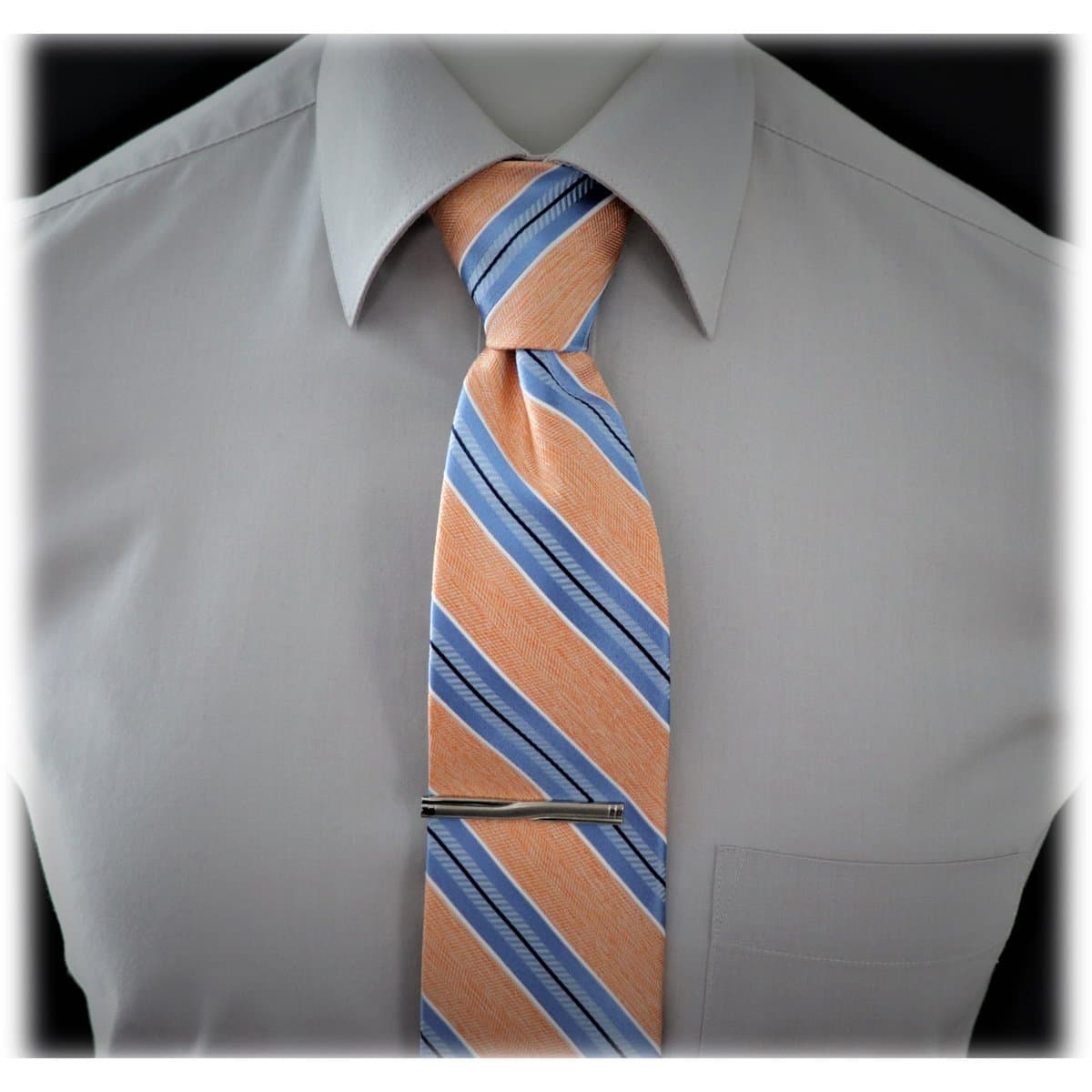 Mix Color Stripe Silk Made in Italy Necktie thumbnail 4