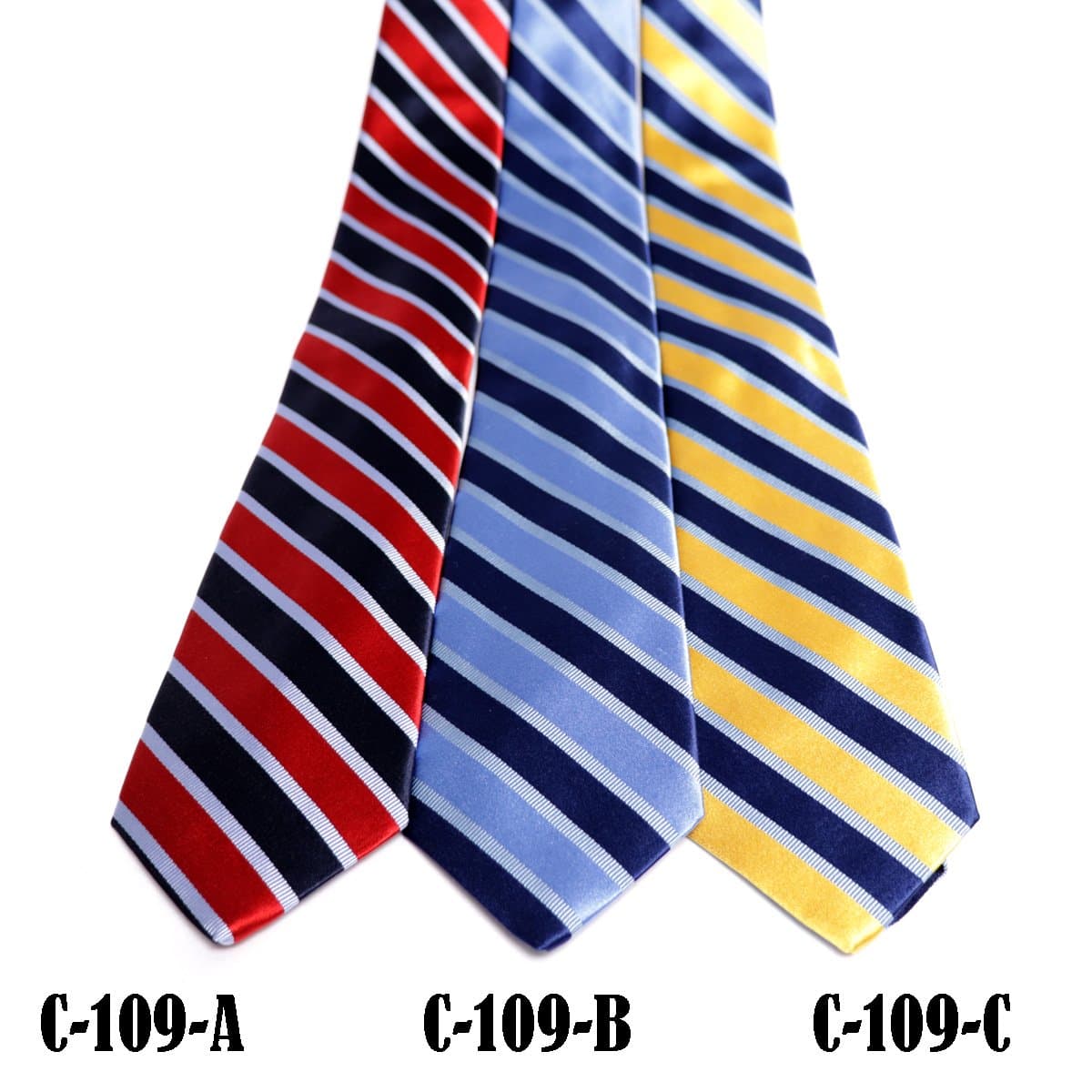 Mix Color Stripe Silk Made in Italy Necktie thumbnail 3