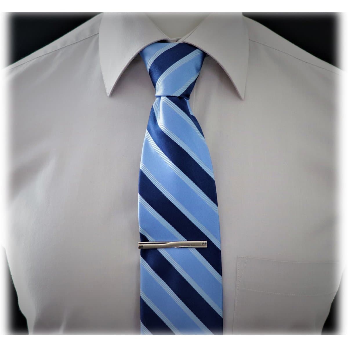 Mix Color Stripe Silk Made in Italy Necktie thumbnail 4