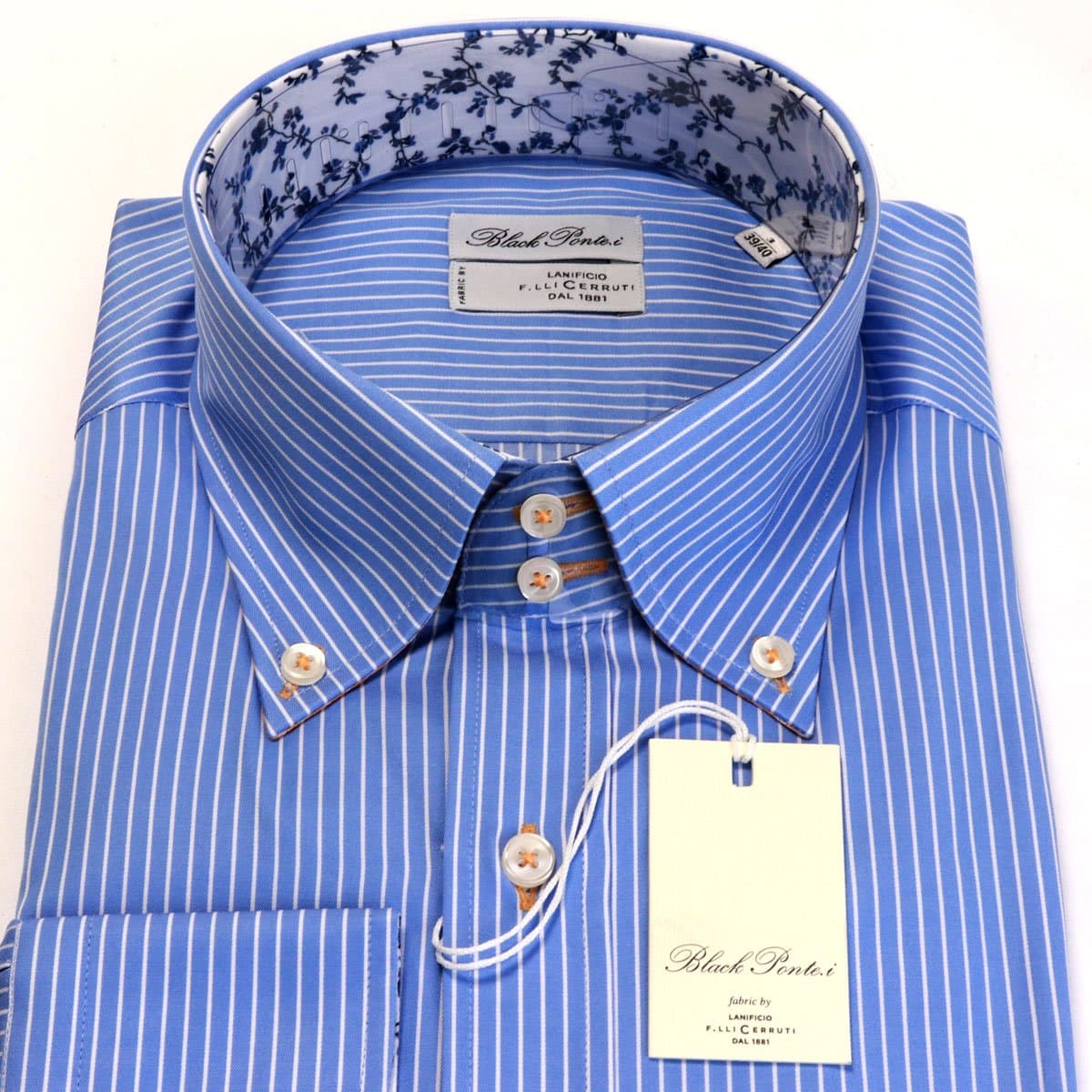Cerutti Button-Down Blue Stripe Shirts (Italian Made) thumbnail 2